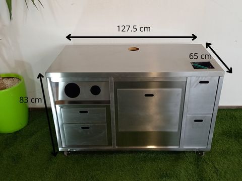 Mobiel koffiestation in Rvs en moduleerbaar