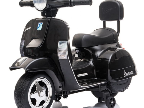 Mini Vespa PX150 elektrische kinderscooter zwart