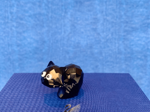 Swarovski HomeDeco Crystal Miniature Cat Black