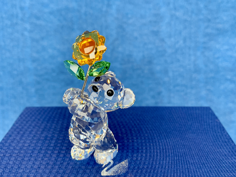 Swarovski HomeDeco Crystal Miniature Bear With Sunflower