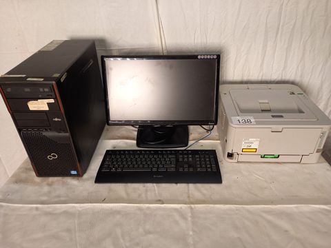 Pc Fujitsu,printer Brother en monitor IIyama