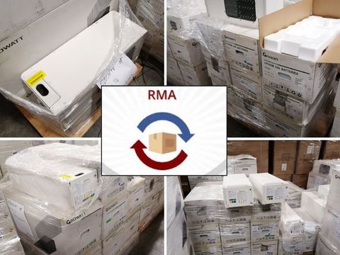 Lot van 18tal pallets Growatt batterij systeem(HVC+PDC)-RMA(Retourneren Met Autorisatie)