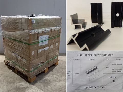 Lot 12.000st alu eindklemmen zwart (35mm)voor zonnepanelen