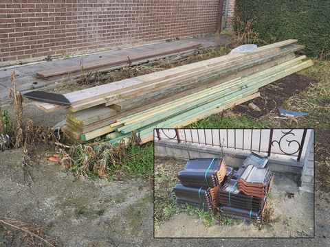 Restpartij dakpannen en keepers hout